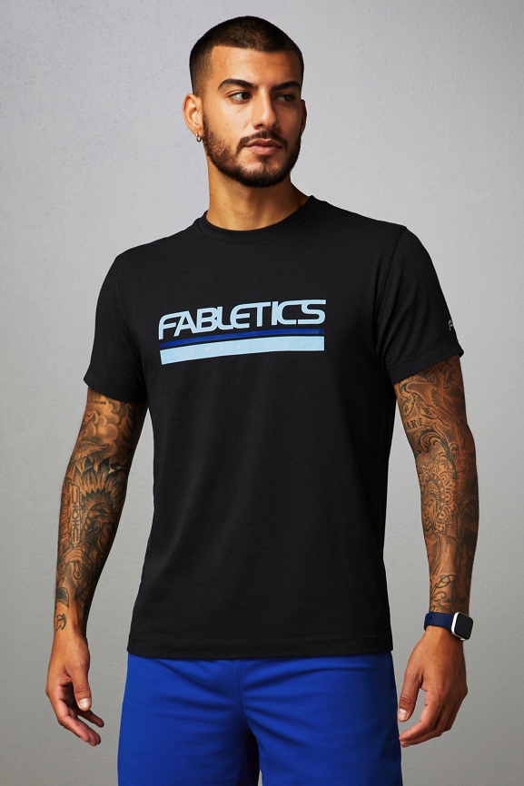 black logo tee