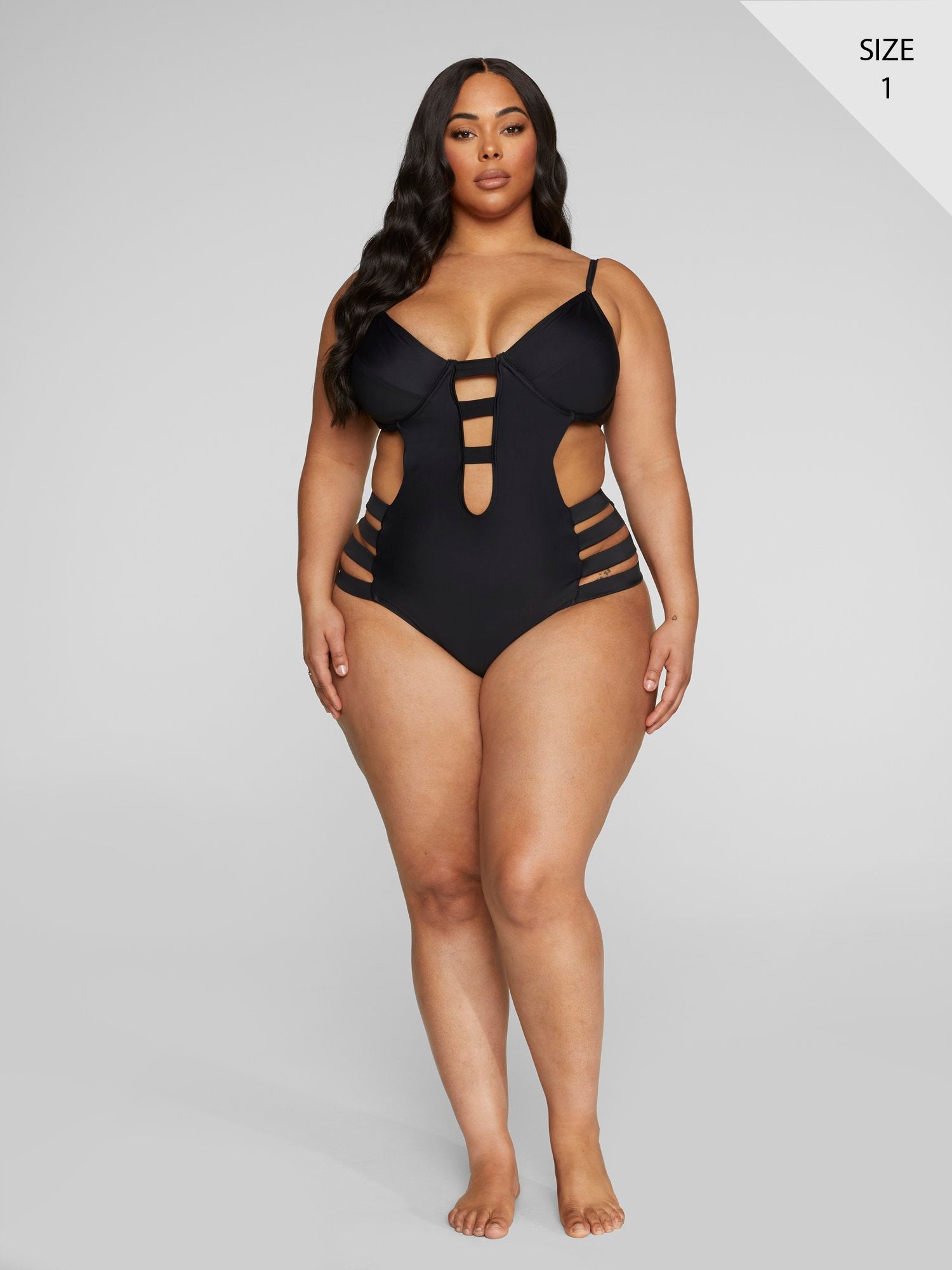 caged neckline detail