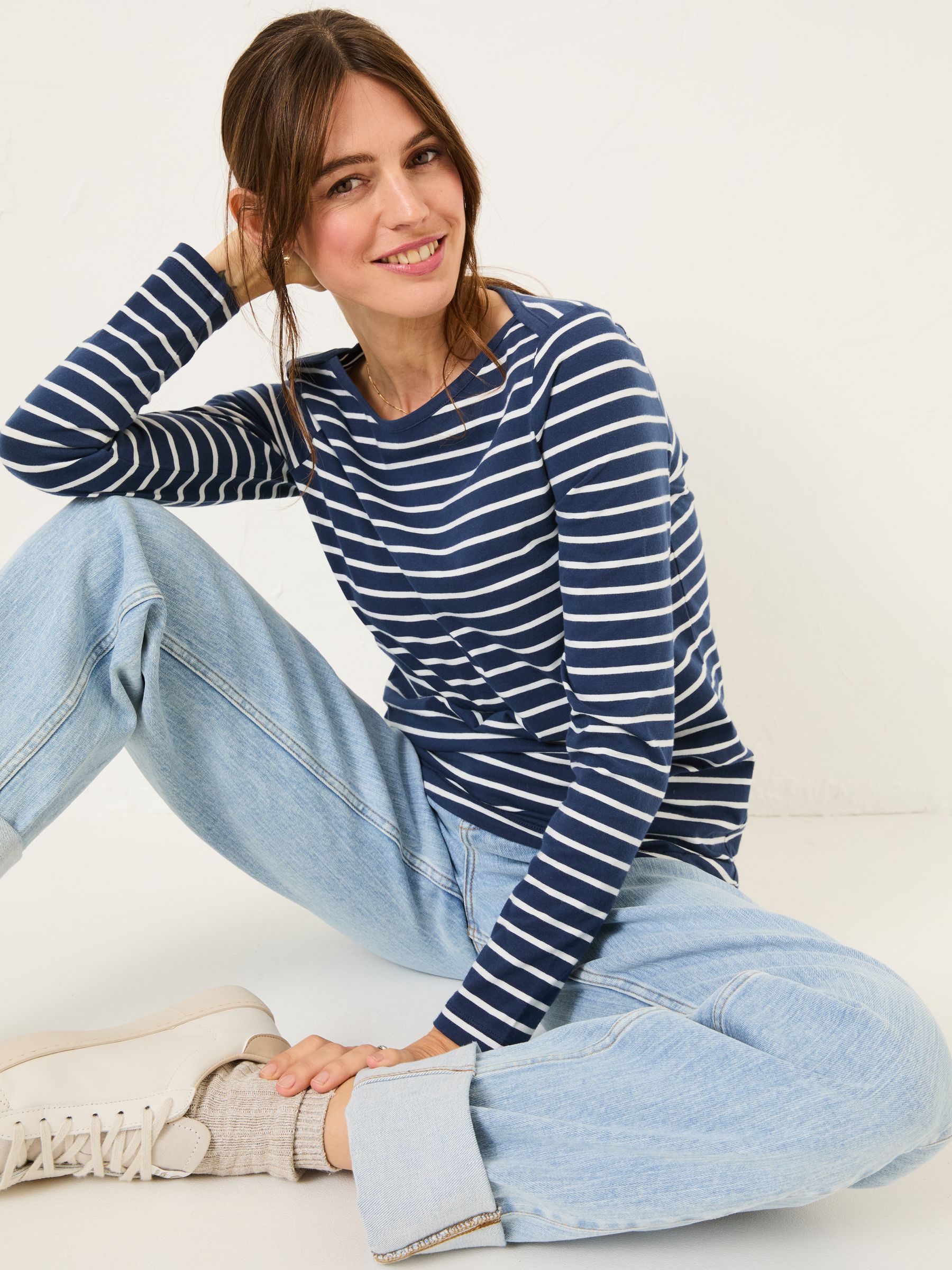 Breton Blue Long Sleeve T-Shirt — location worn