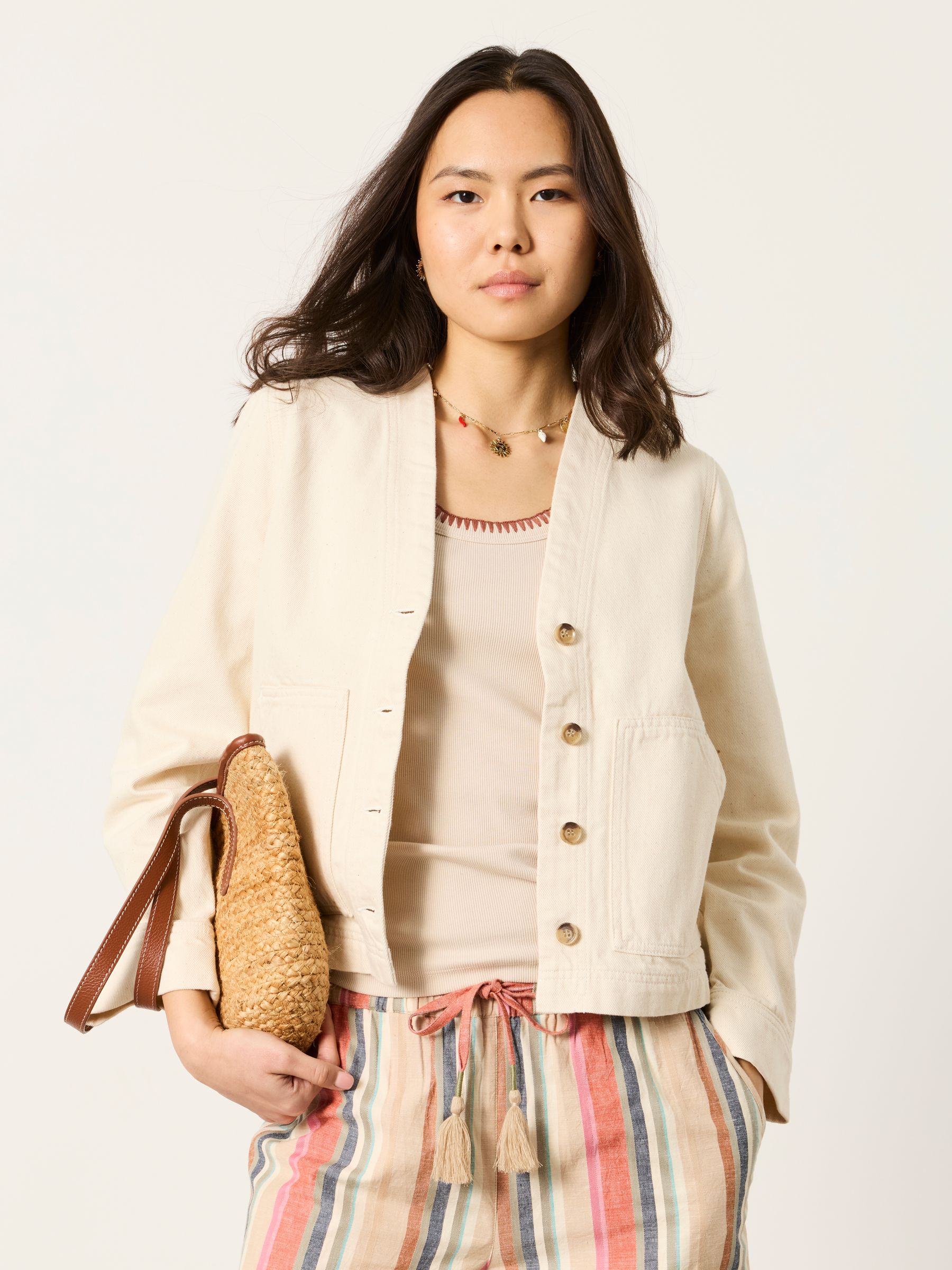 Dulcie Ecru Denim Jacket