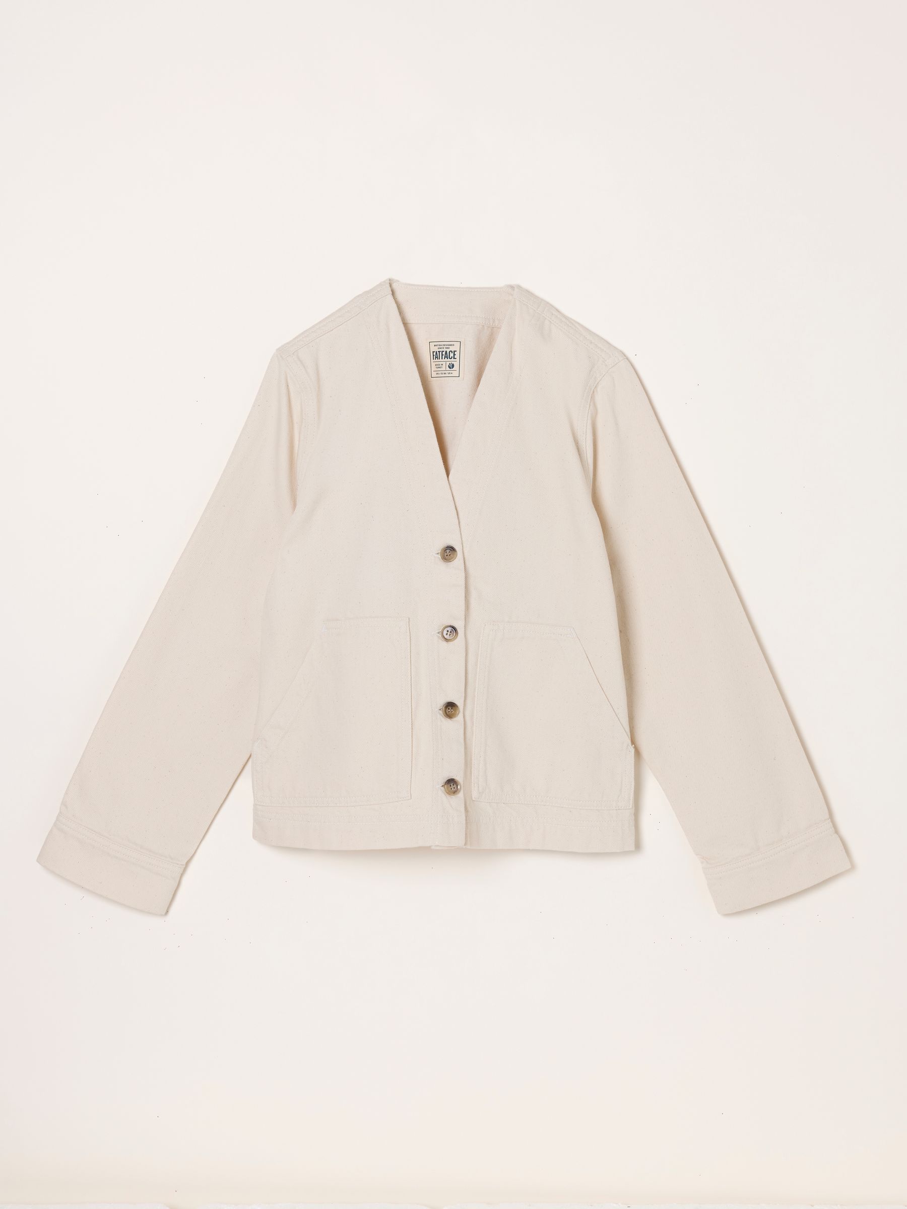Dulcie Ecru Denim Jacket — location still life