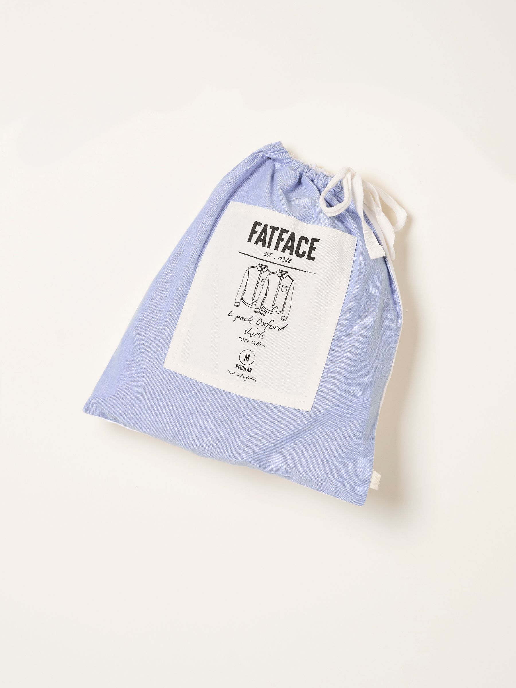White and Blue Long Sleeve 2 Pack Oxford Shirts — location still life