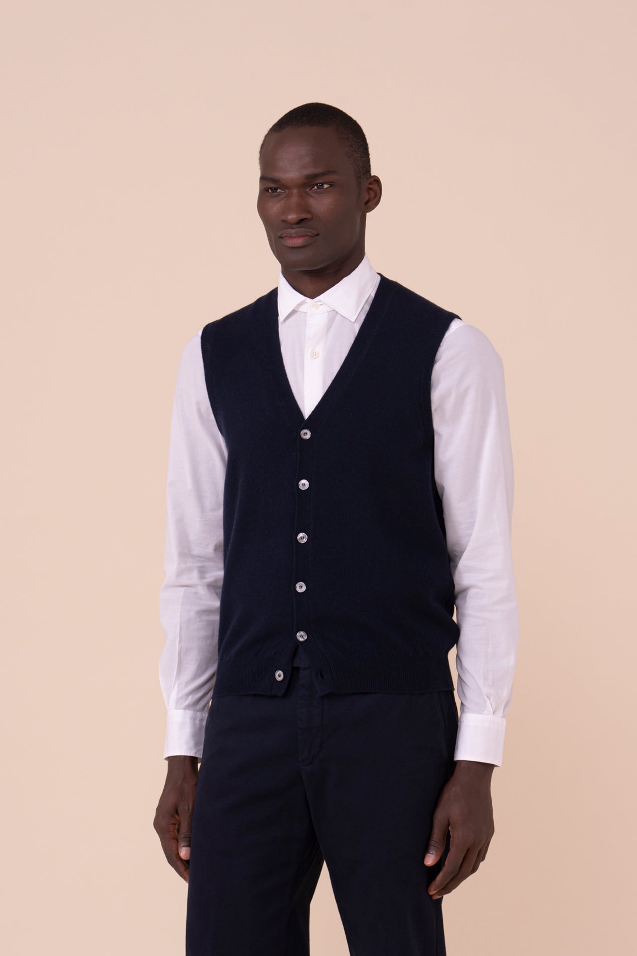 Cashmere V-neck Vest