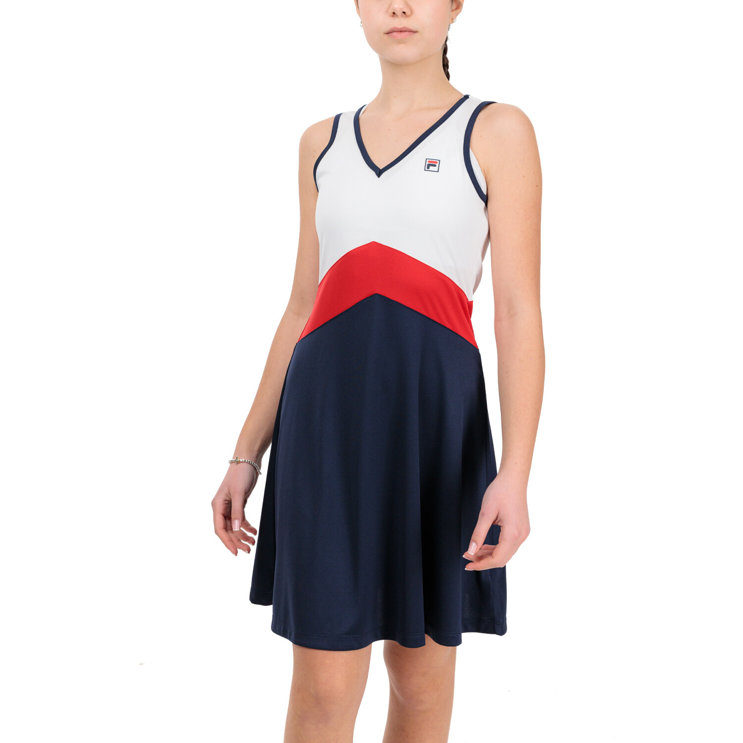 White Line Tennis Dress