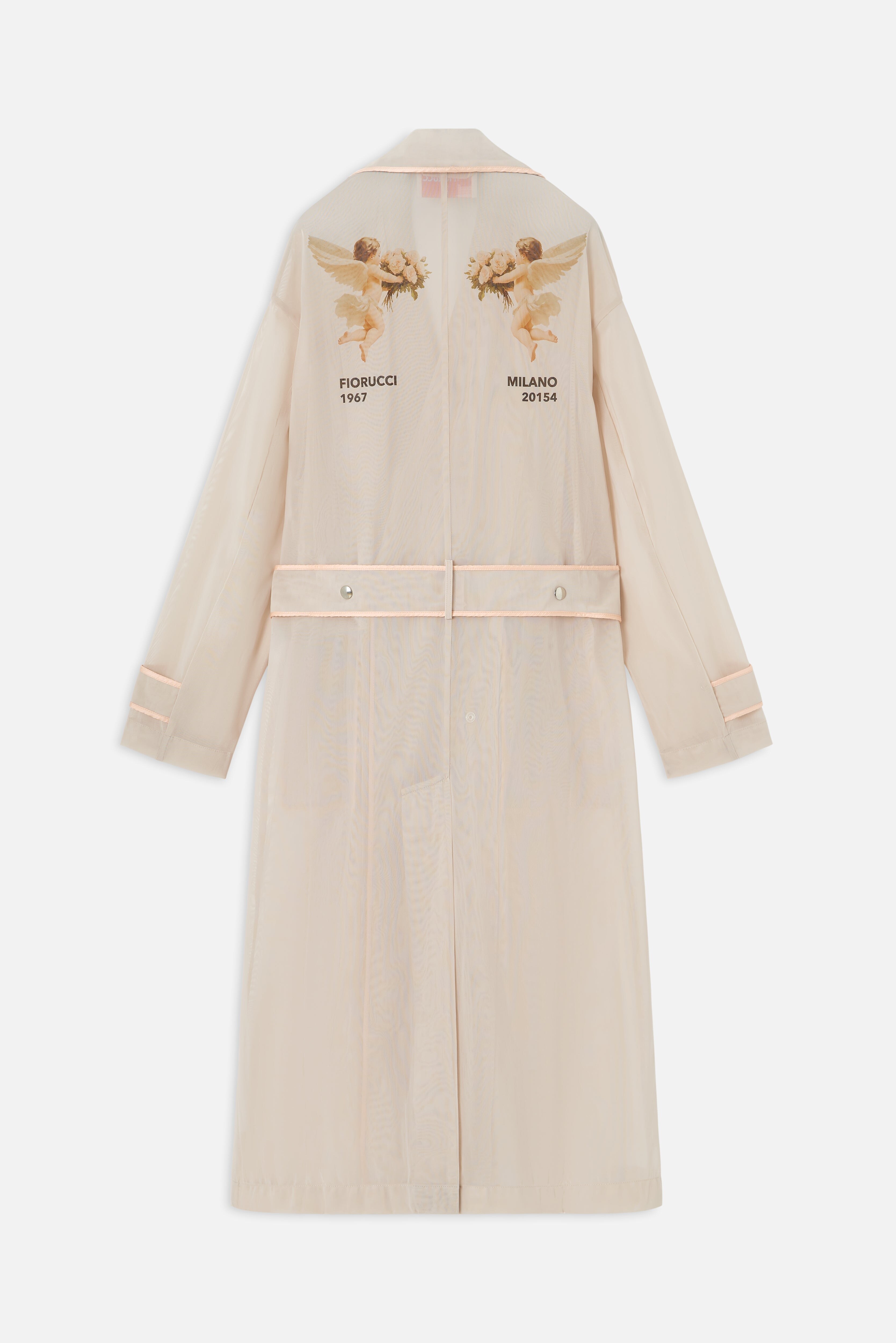 Double Angels tulle coat from the same sheer motif family