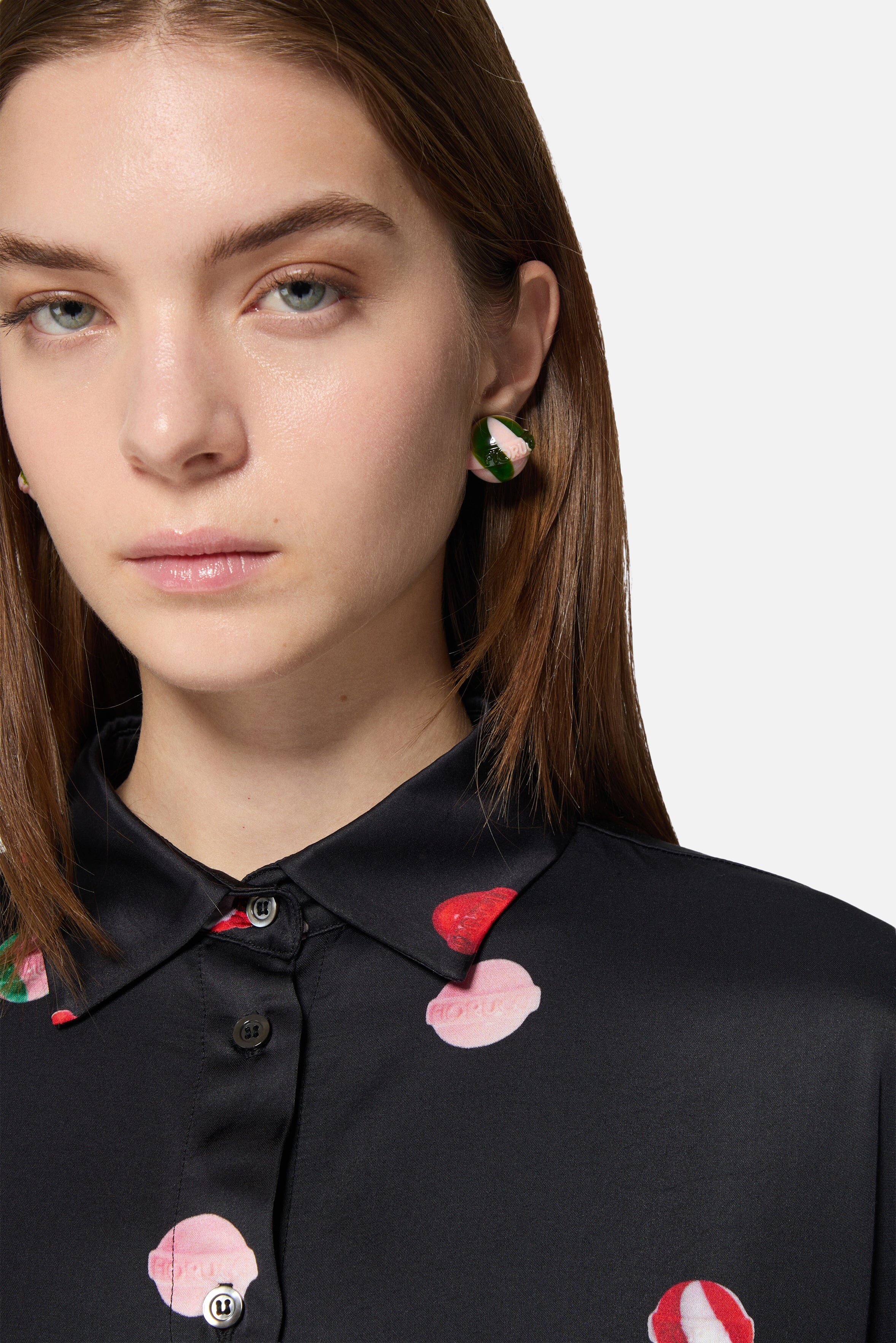 multi-colour variant worn with a Fiorucci print