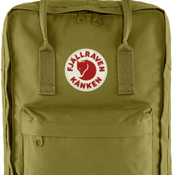 Close crop of the logo pocket and Vinylon face