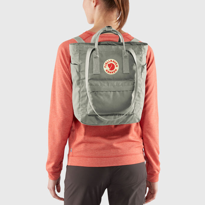 Totepack worn as a backpack
