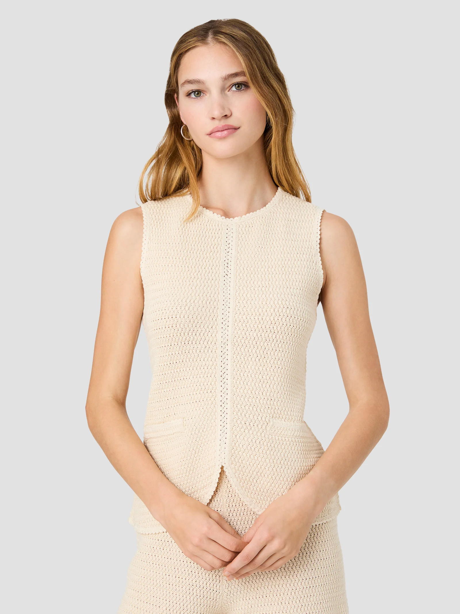Mozart Crochet Texture Vest