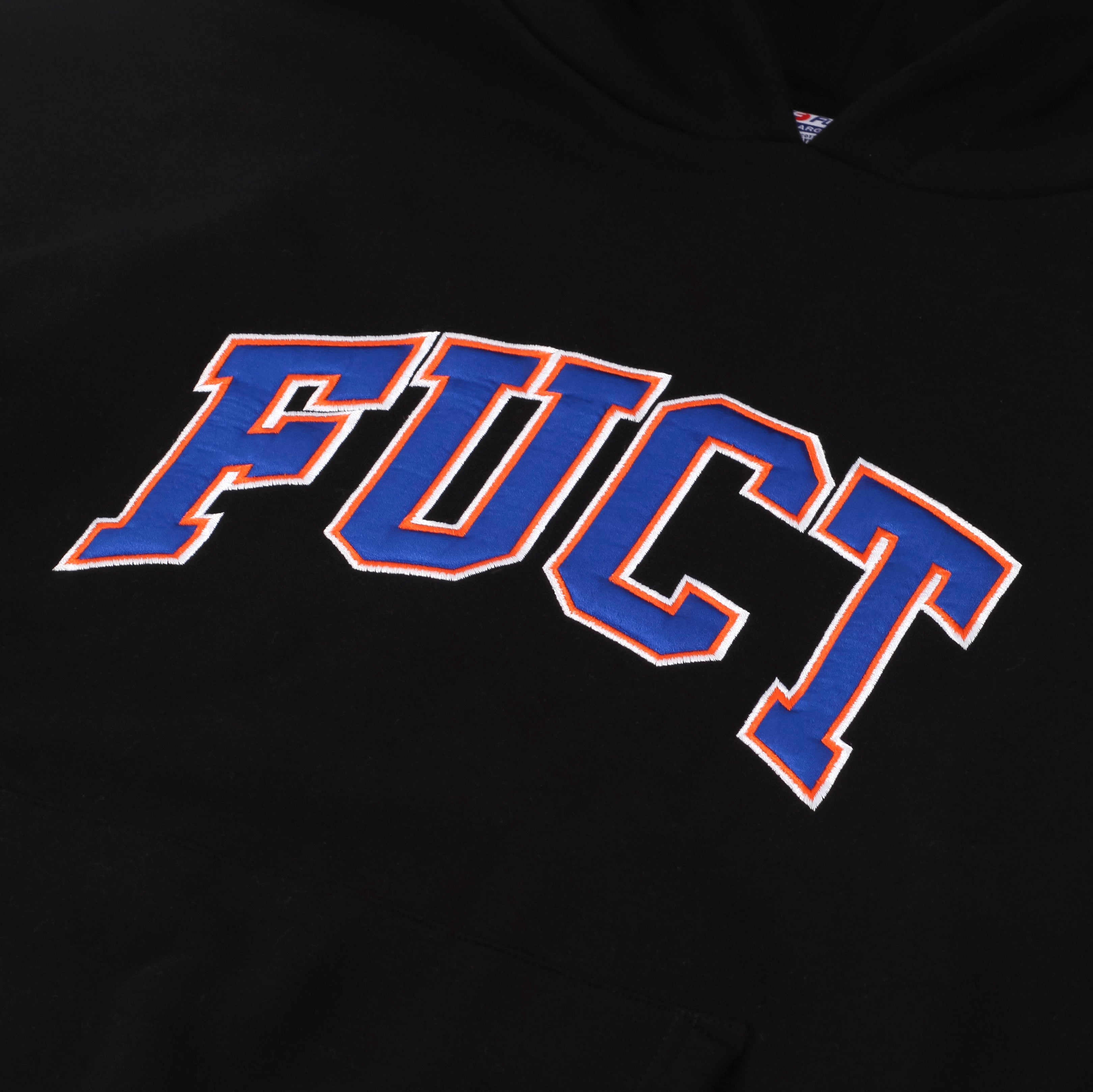Official ACADEMY LOGO SATIN APPLIQUÉ HOODIE BLACK view
