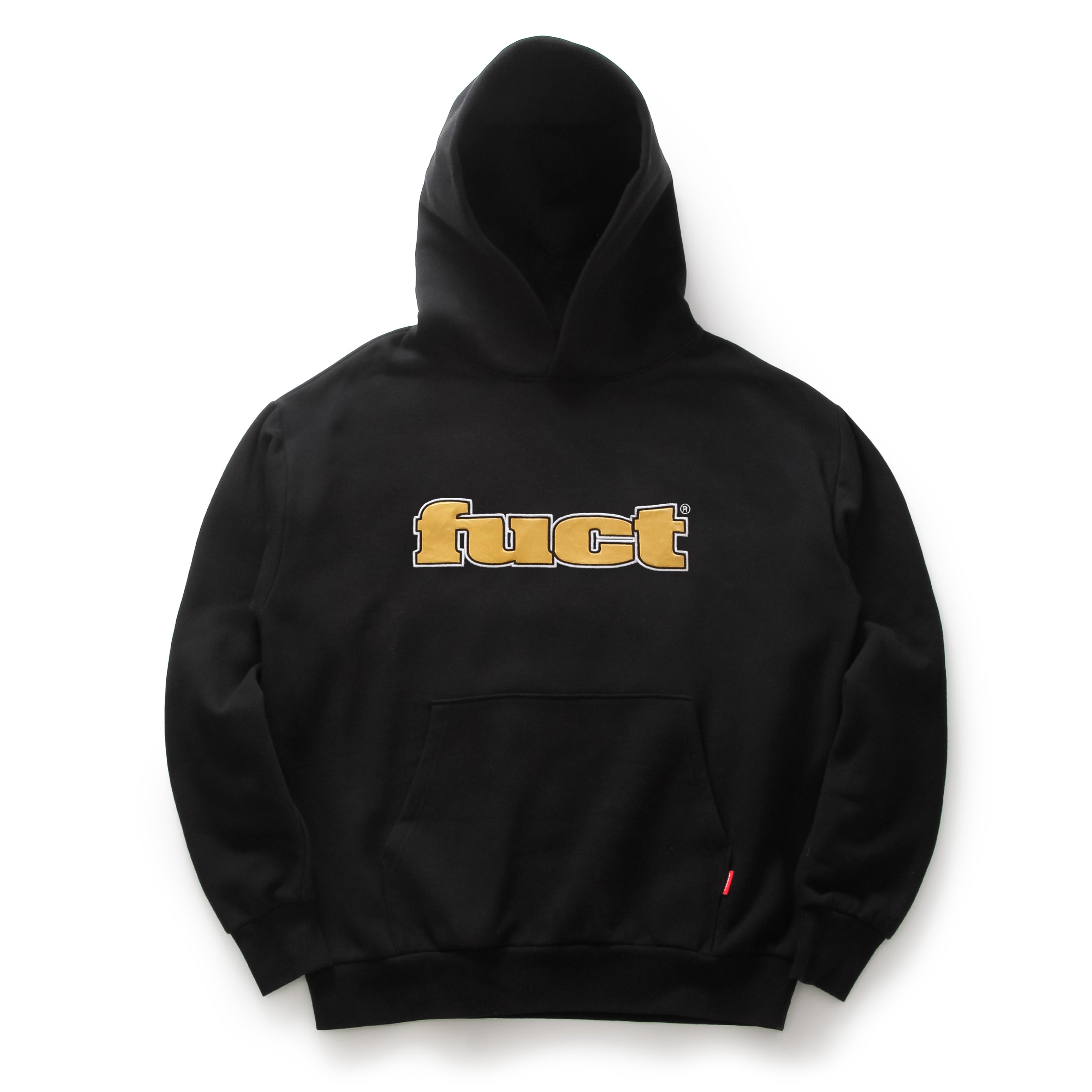 Official OG LOGO SATIN APPLIQUÉ HOODIE BLACK view