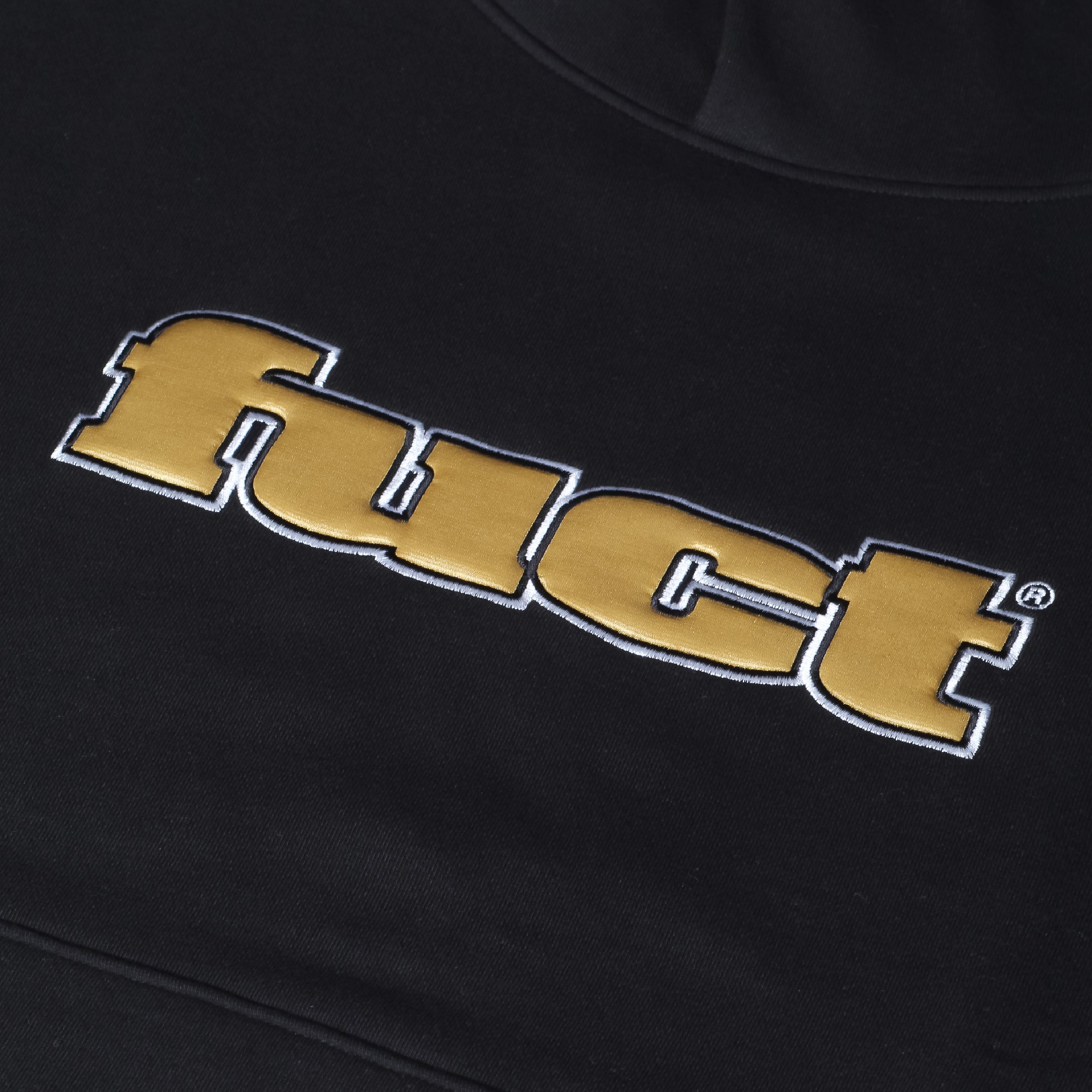 Official OG LOGO SATIN APPLIQUÉ HOODIE BLACK view