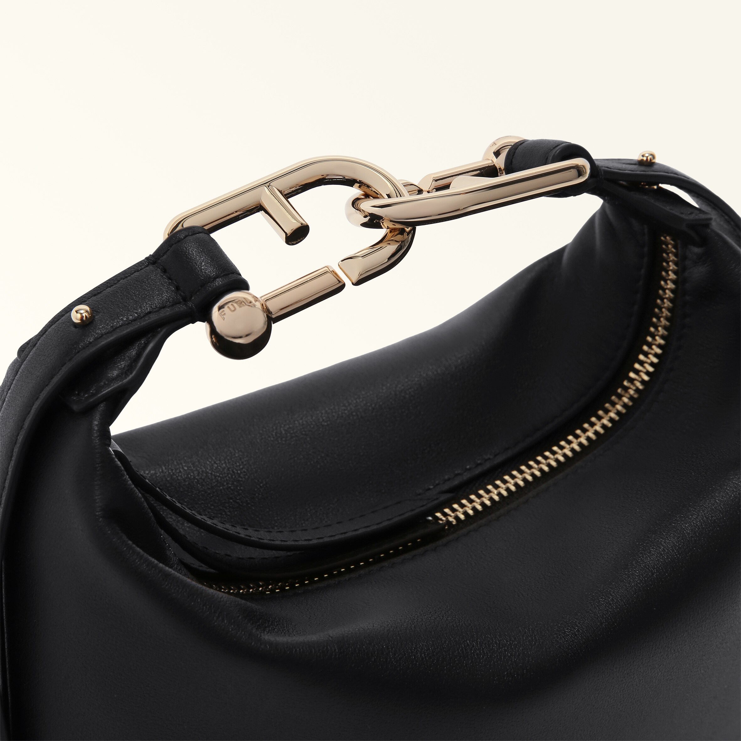 arched handle hardware closeup