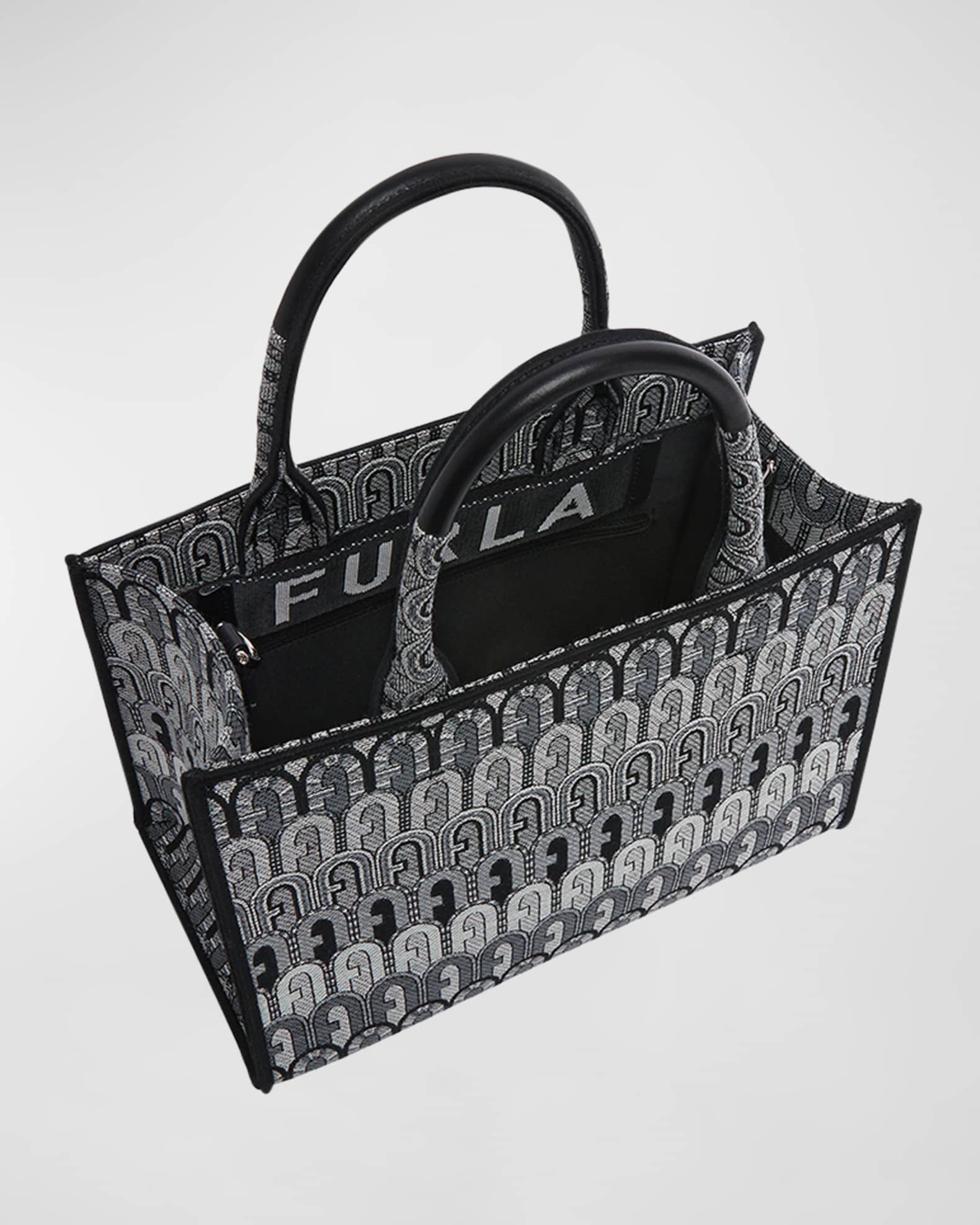 black logo tote