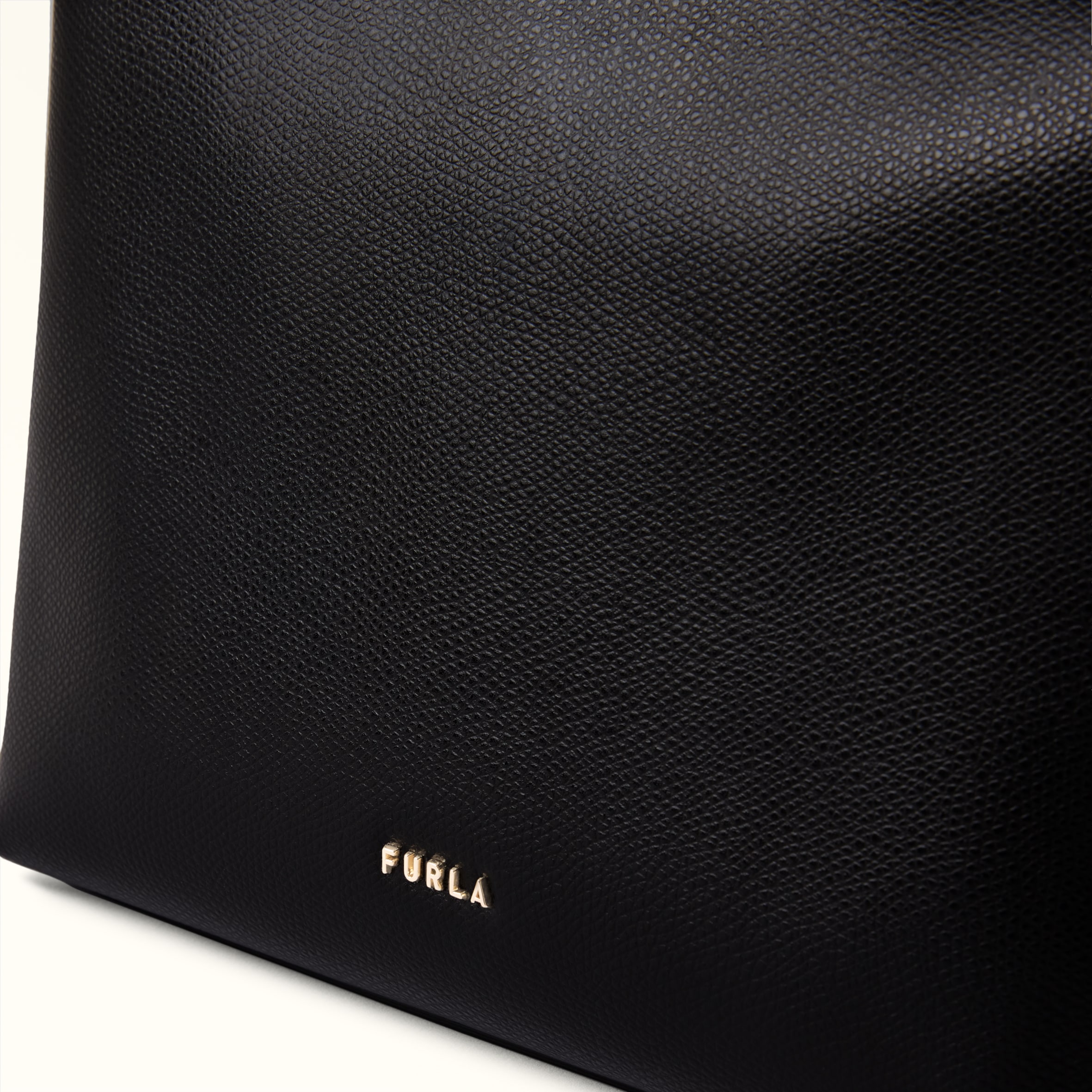 leather grain and Furla wordmark