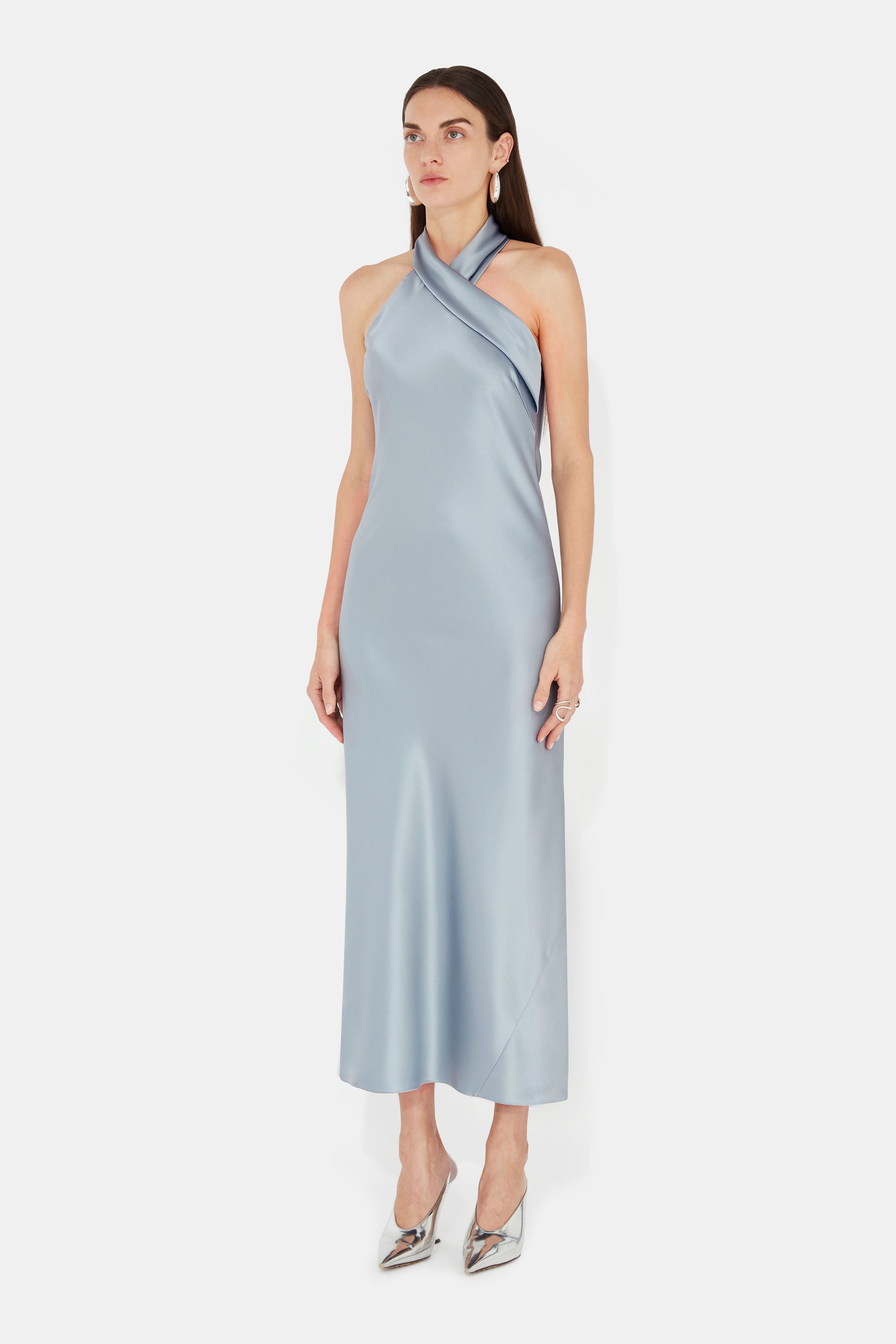 soft peach version showing the sculptural drape