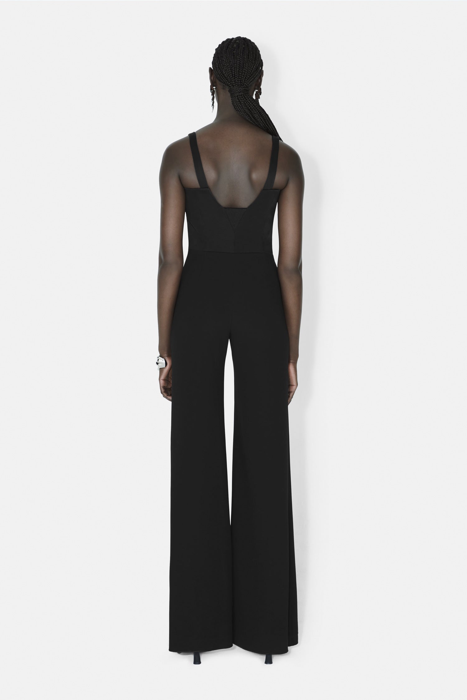 rear view of the tailored jumpsuit