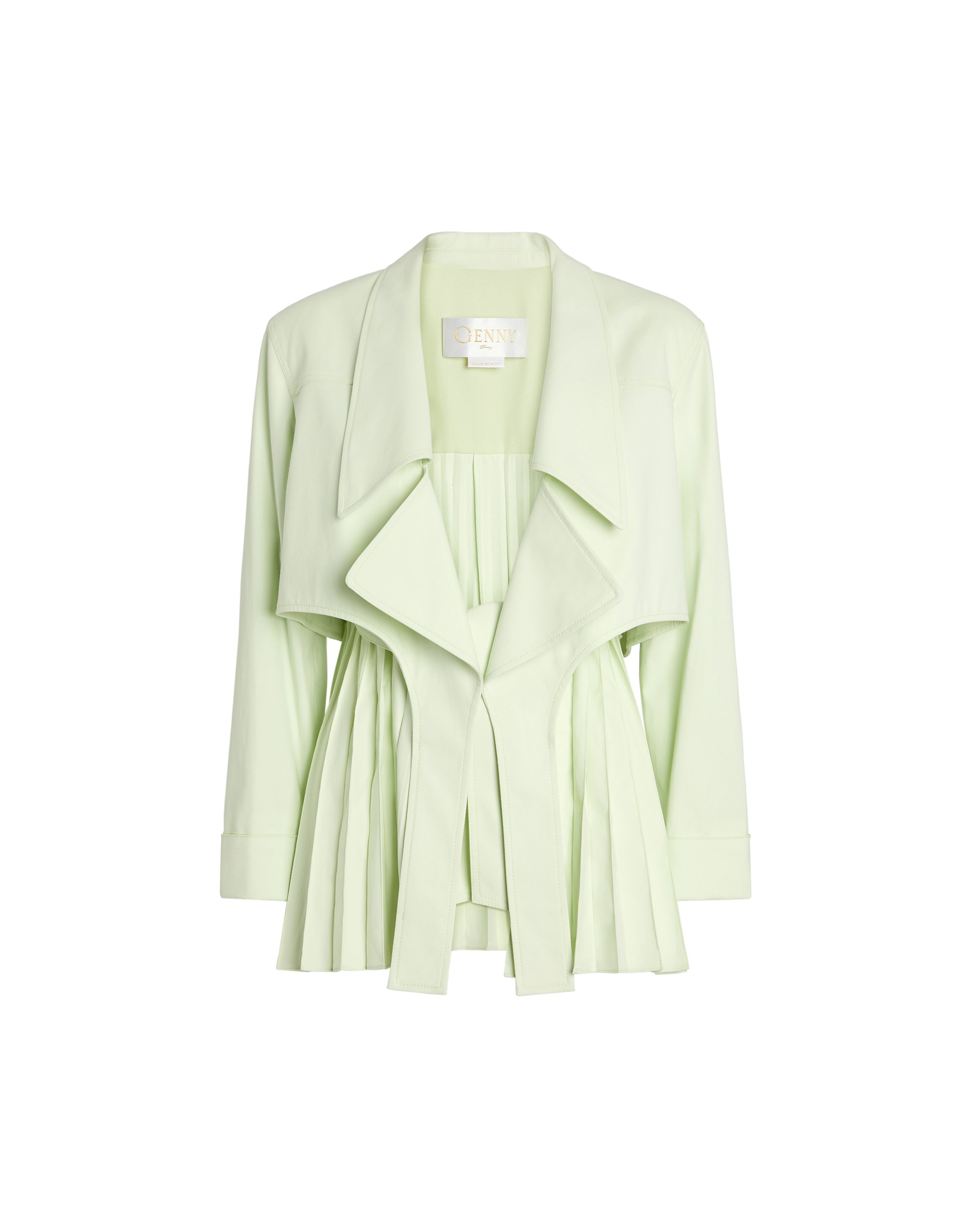 Short Trench Coat with Pleats