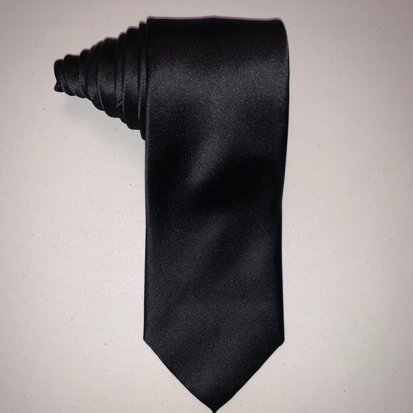 Black satin tie