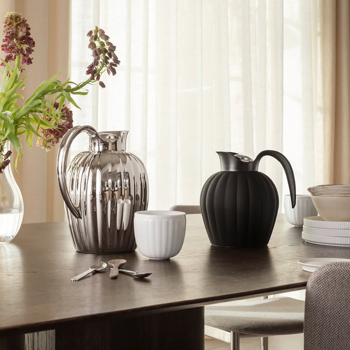 Bernadotte thermo jug in a styled table setting
