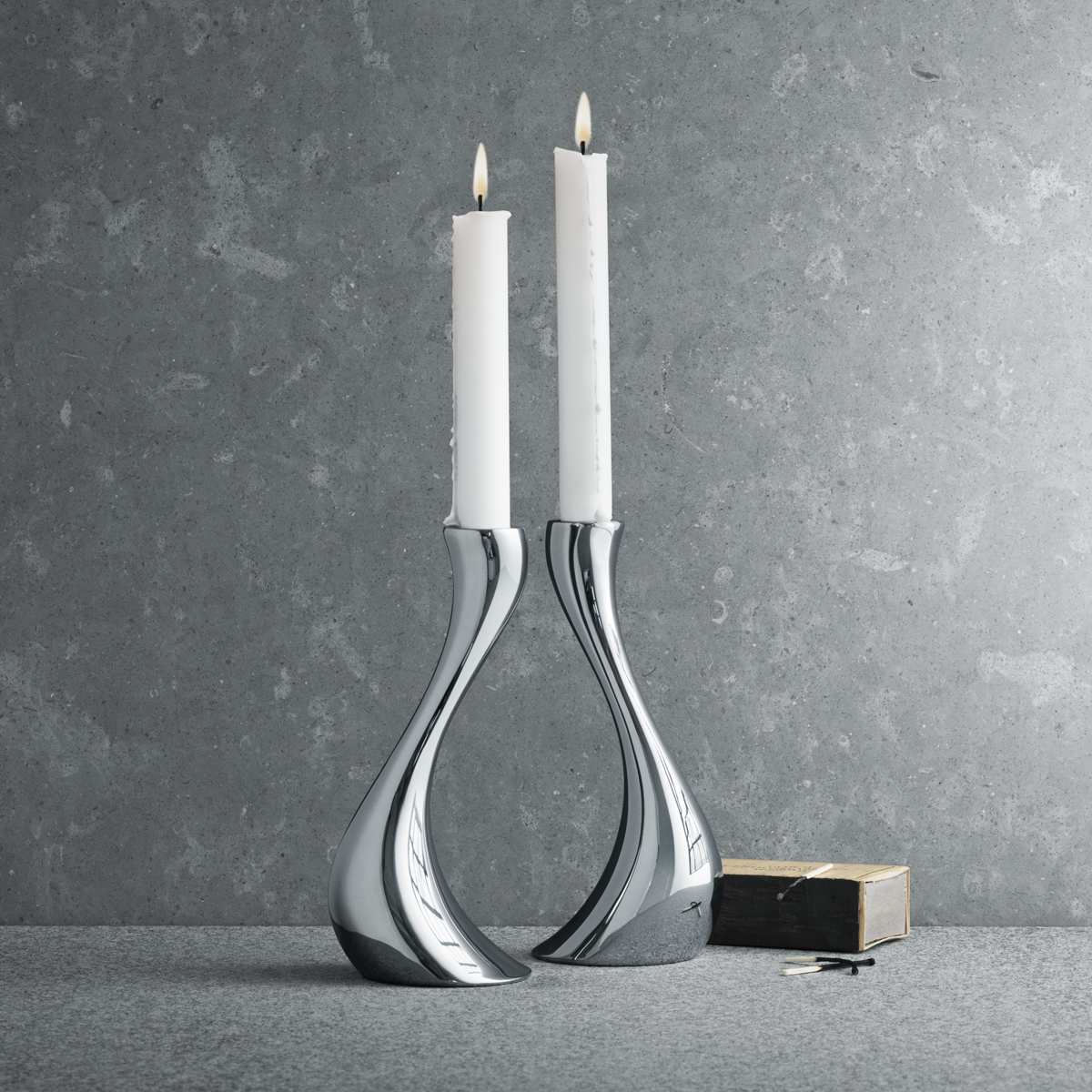 Medium Cobra candleholders, two-pack