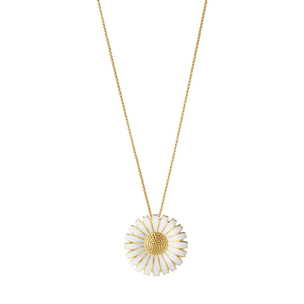 Gold-plated Daisy pendant, front packshot