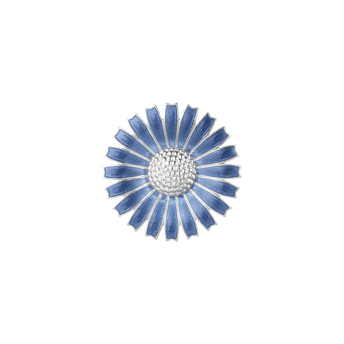 Blue enamel Daisy brooch