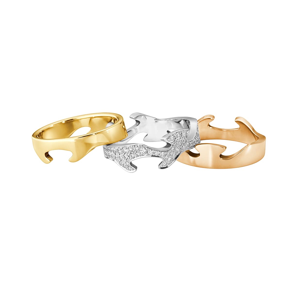 Separated interlocking Fusion ring elements