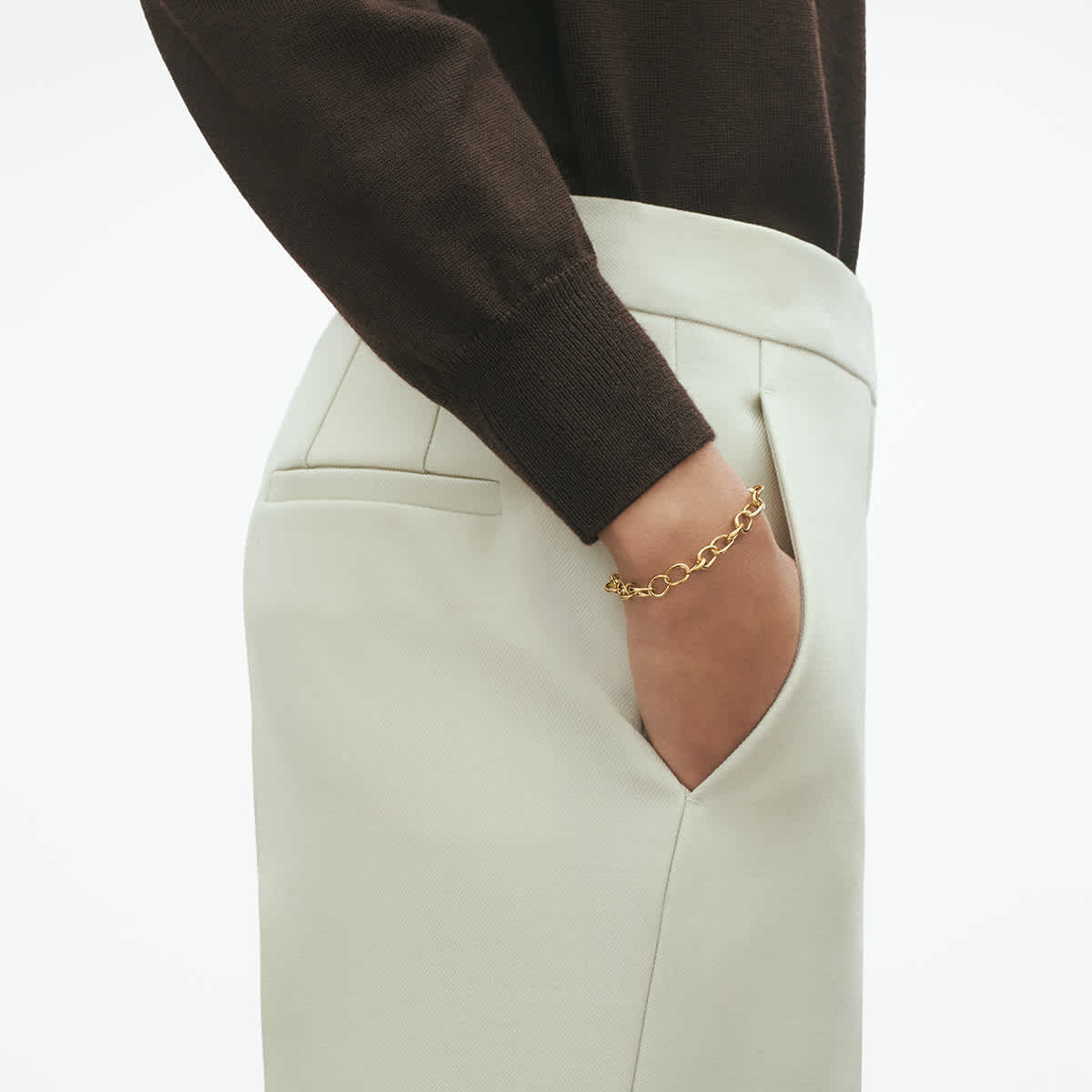 On-wrist view of the link bracelet