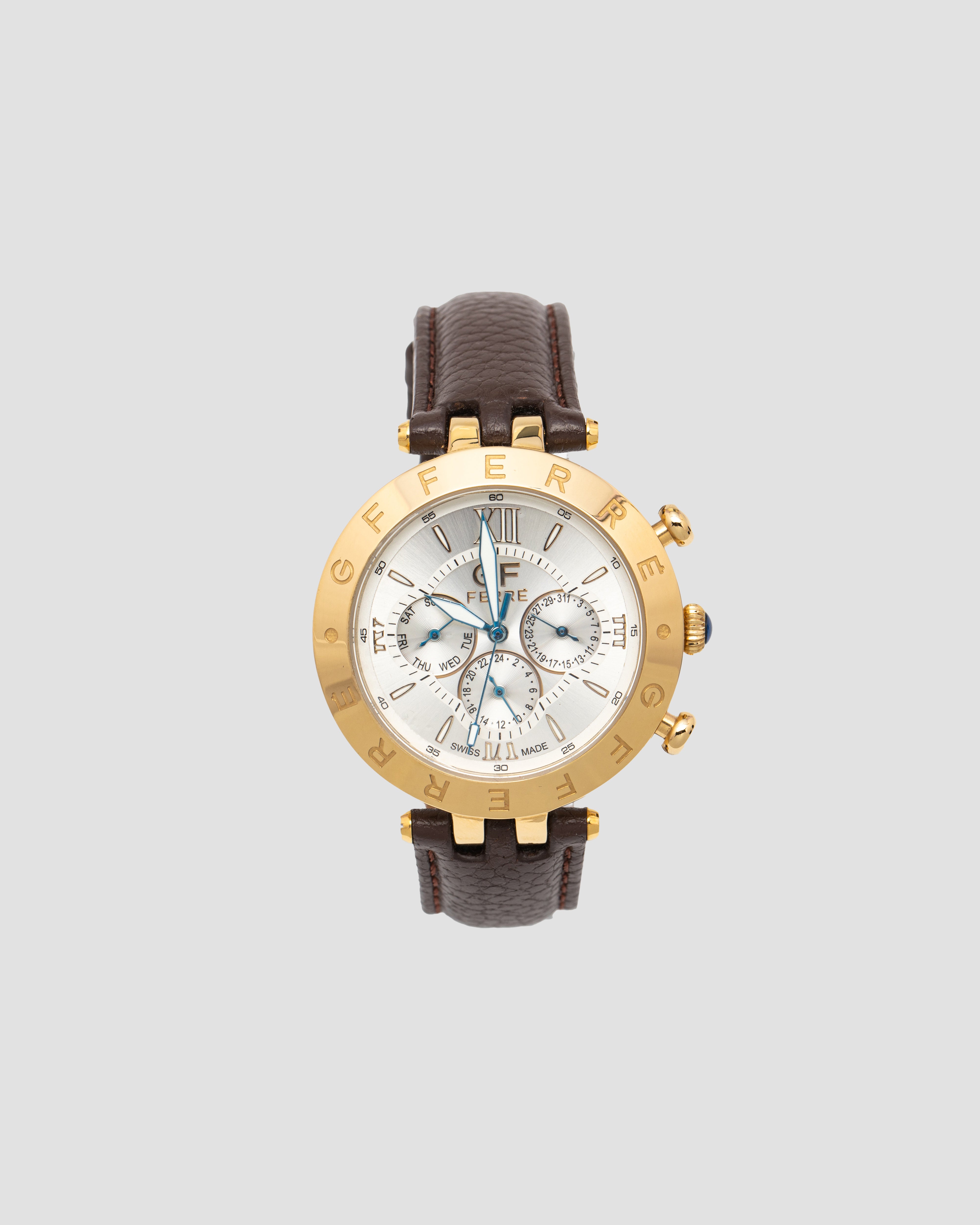 GF Ferré Leather Strap Watch