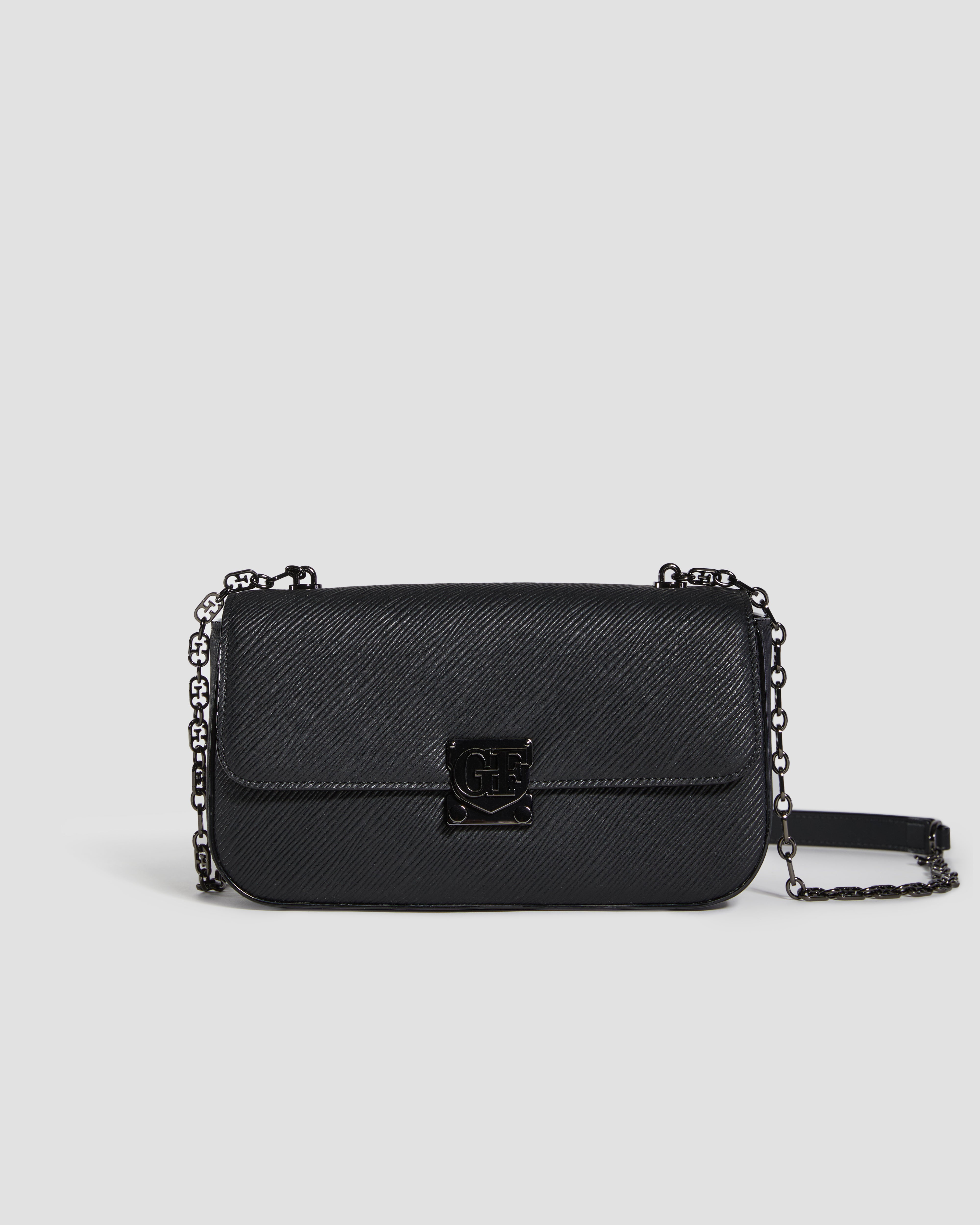 Textured GF Push Lock Bag