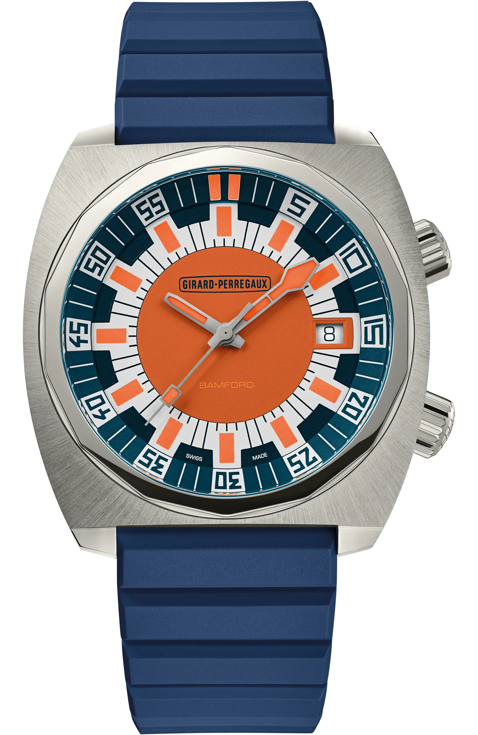 orange dial close view