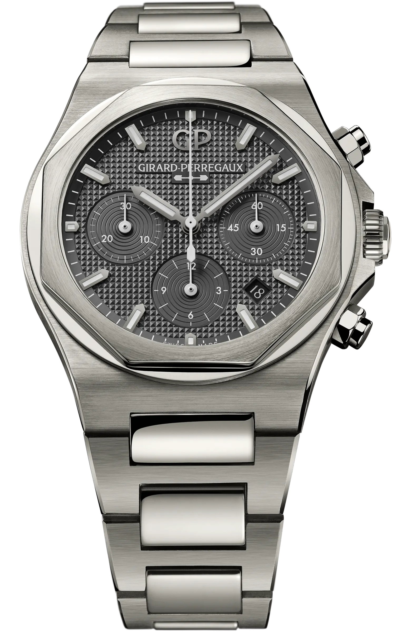 chronograph dial close view