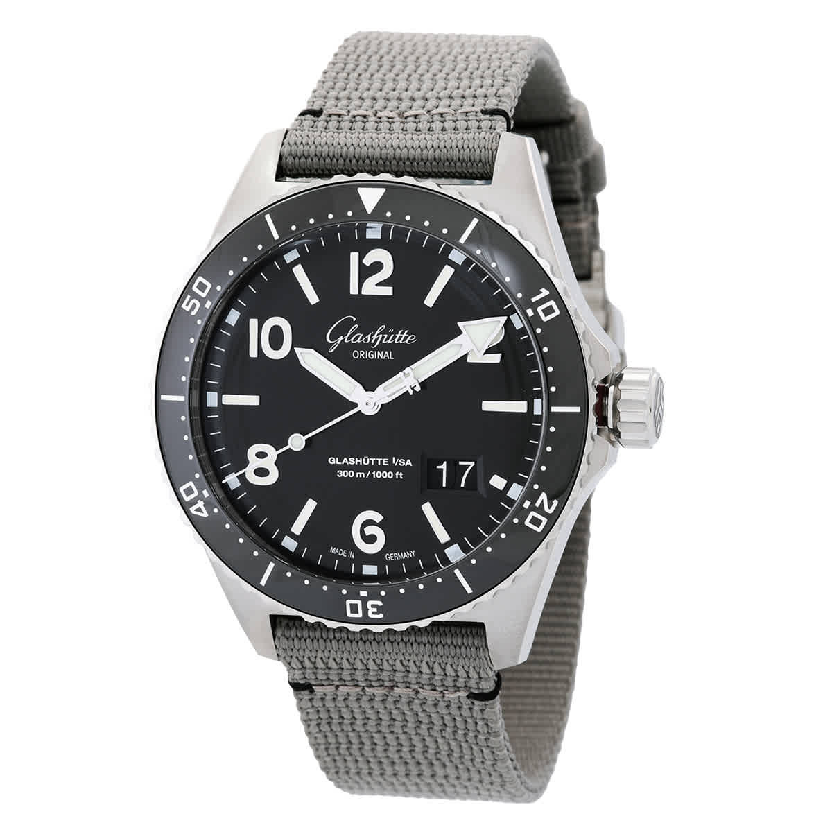 SeaQ Panorama Date on grey synthetic strap