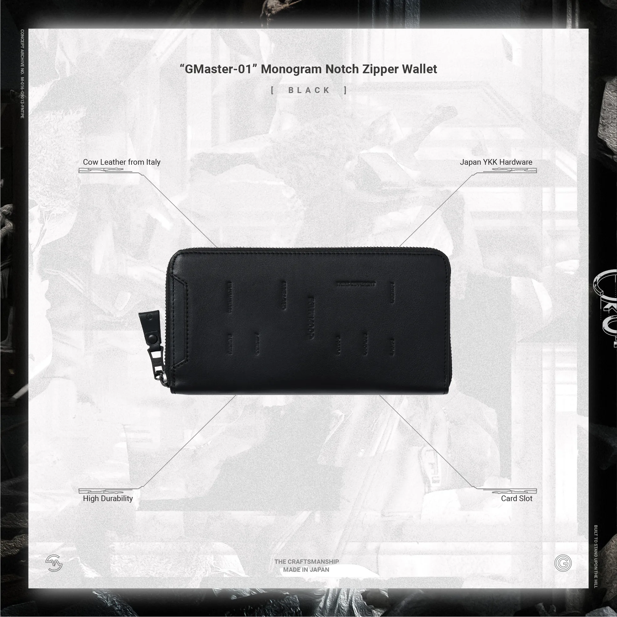 GMaster-01 Monogram Notch Zipper Wallet