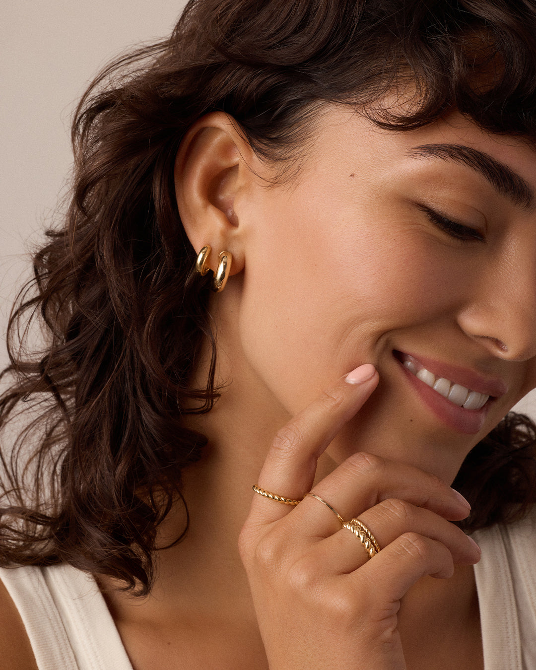 Lou Hoops chunky hoops bold hoop earrings