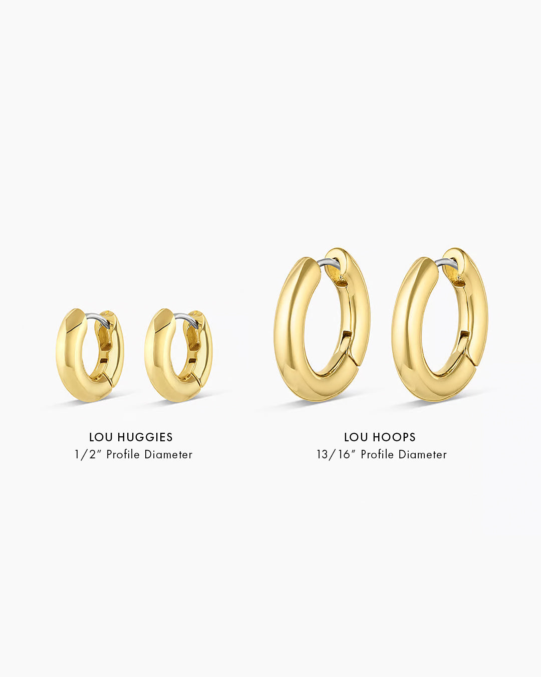 Lou Hoops chunky hoops bold hoop earrings
