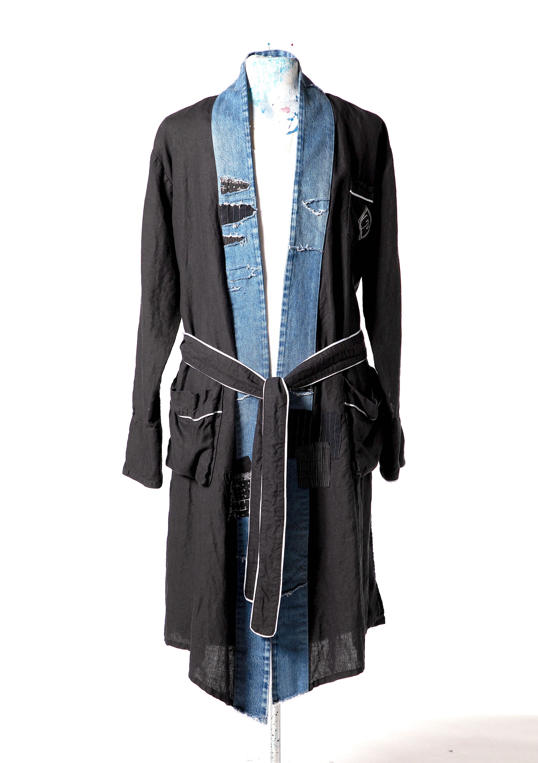 Black Linen Robe GL1