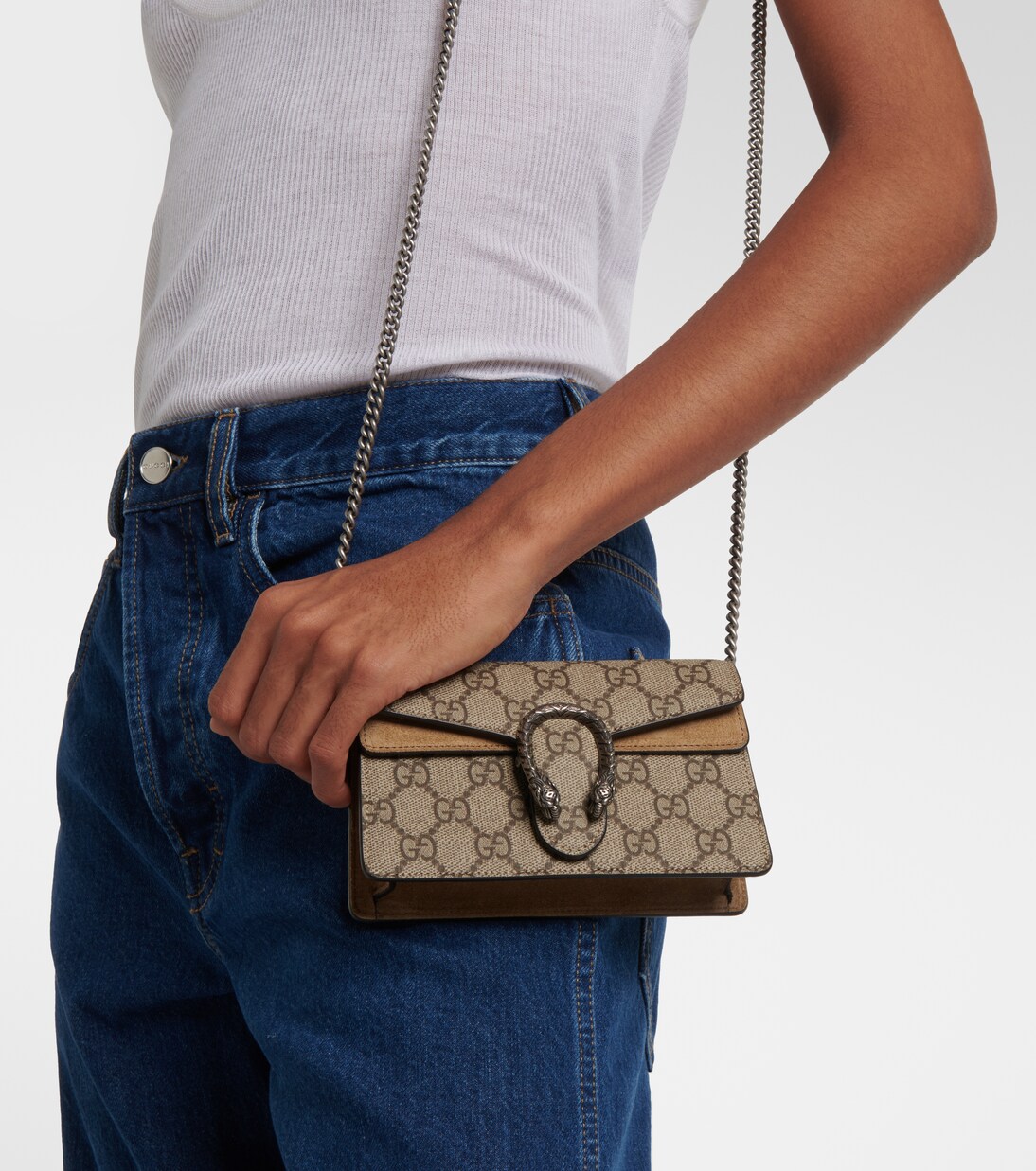 Suede iteration with embroidery