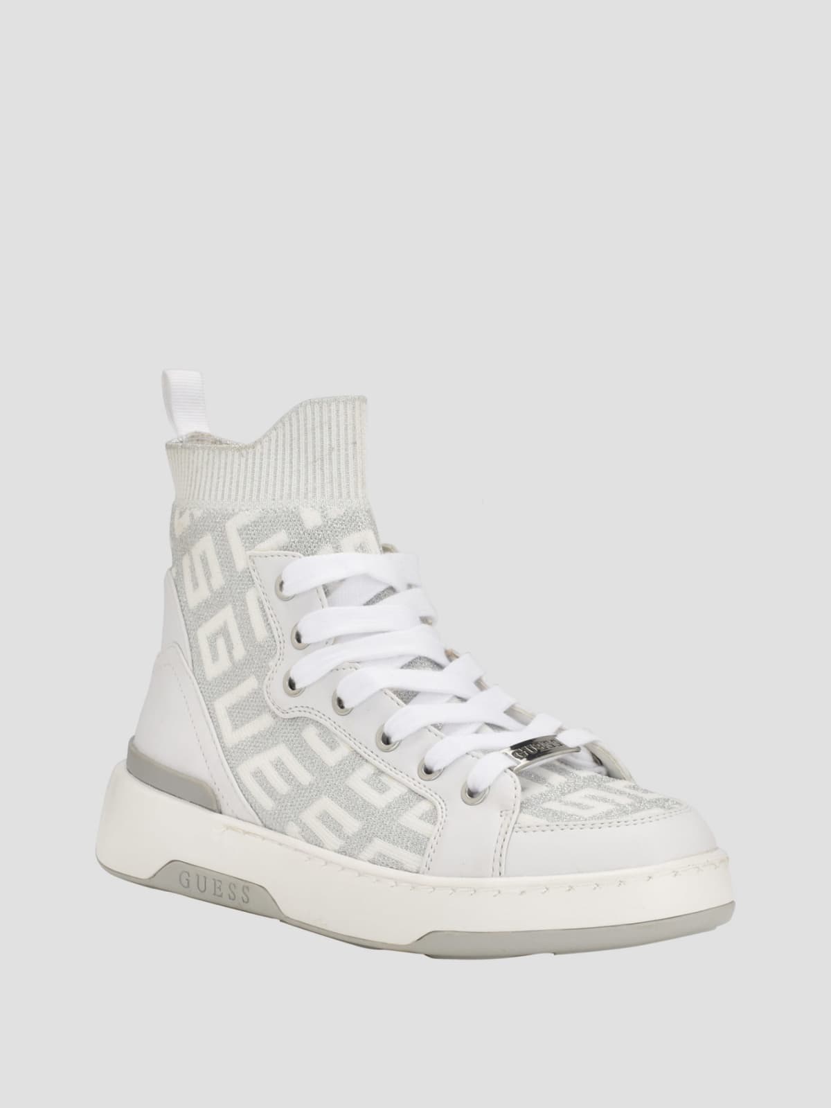 Mannen Logo Knit High-Top Sneakers
