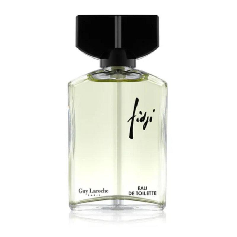 Clear bottle with black cap