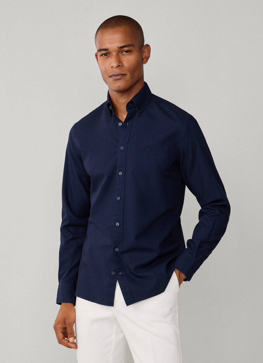 navy garment-dyed Oxford back