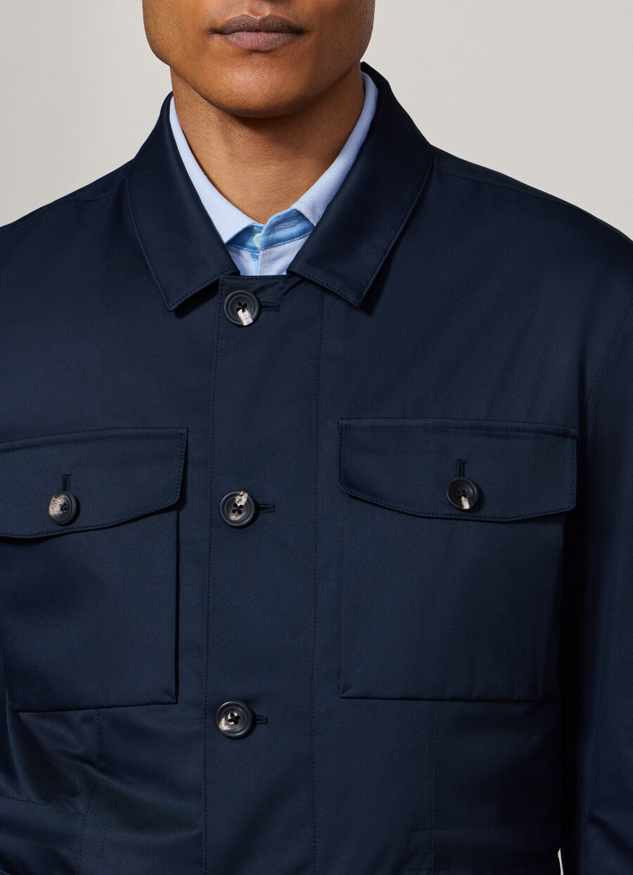 navy field jacket back