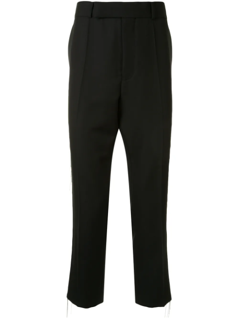 Chain Detail Wool Trousers