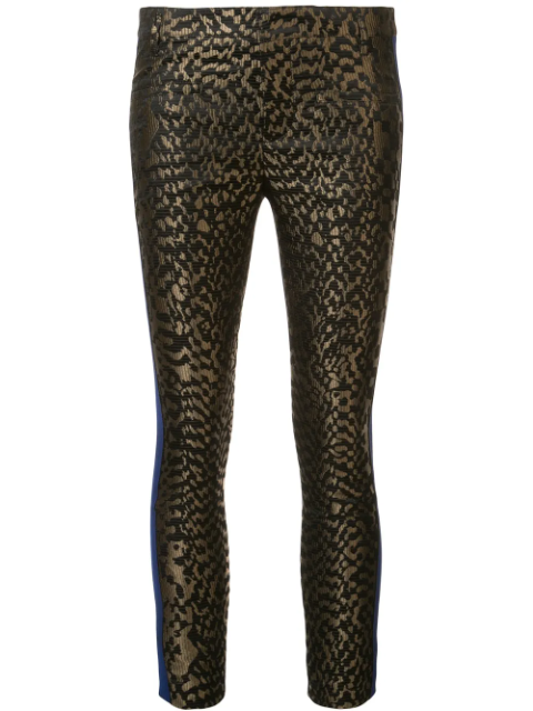 Jacquard Contrast Stripe Trousers
