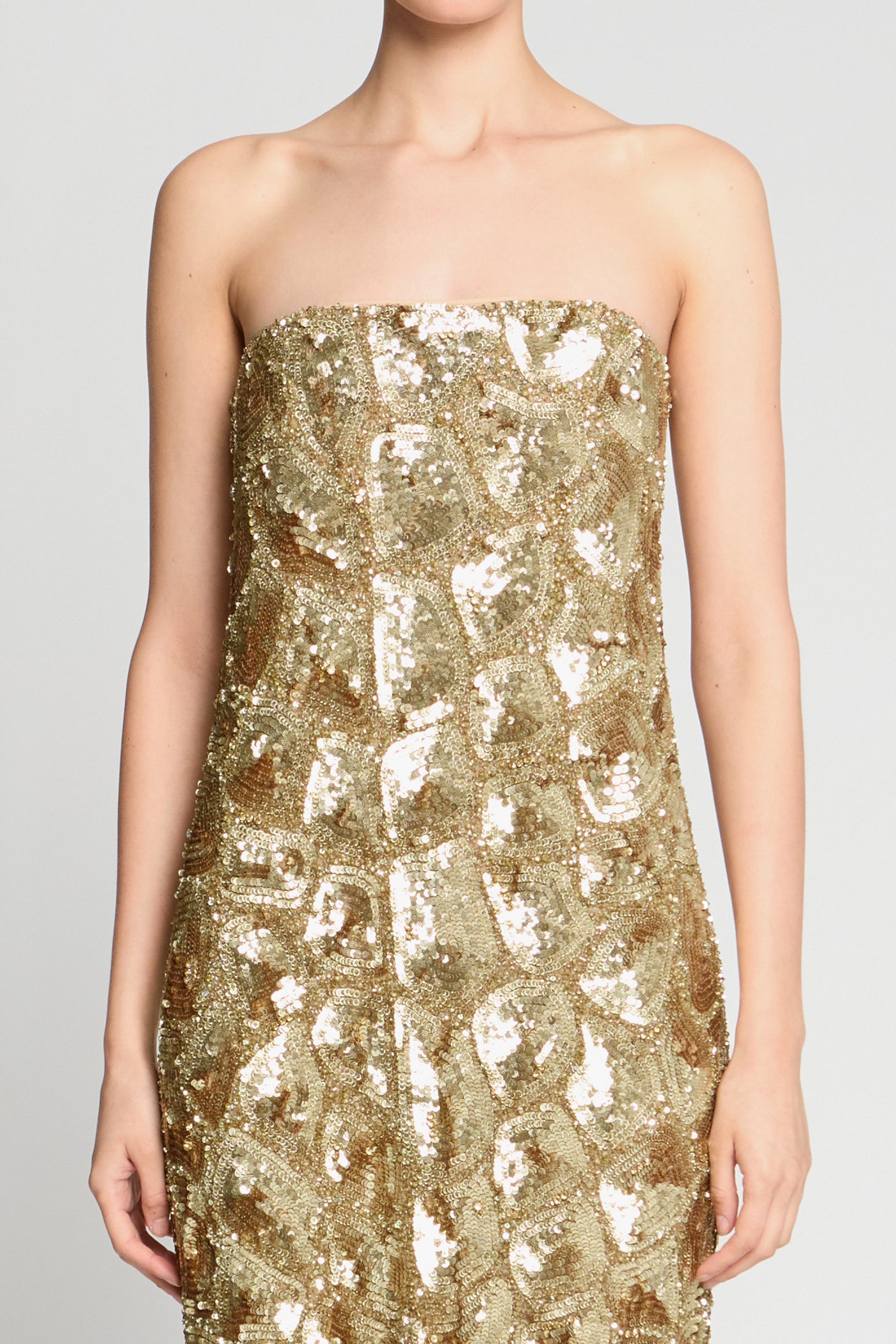tonal sequin embroidery close-up