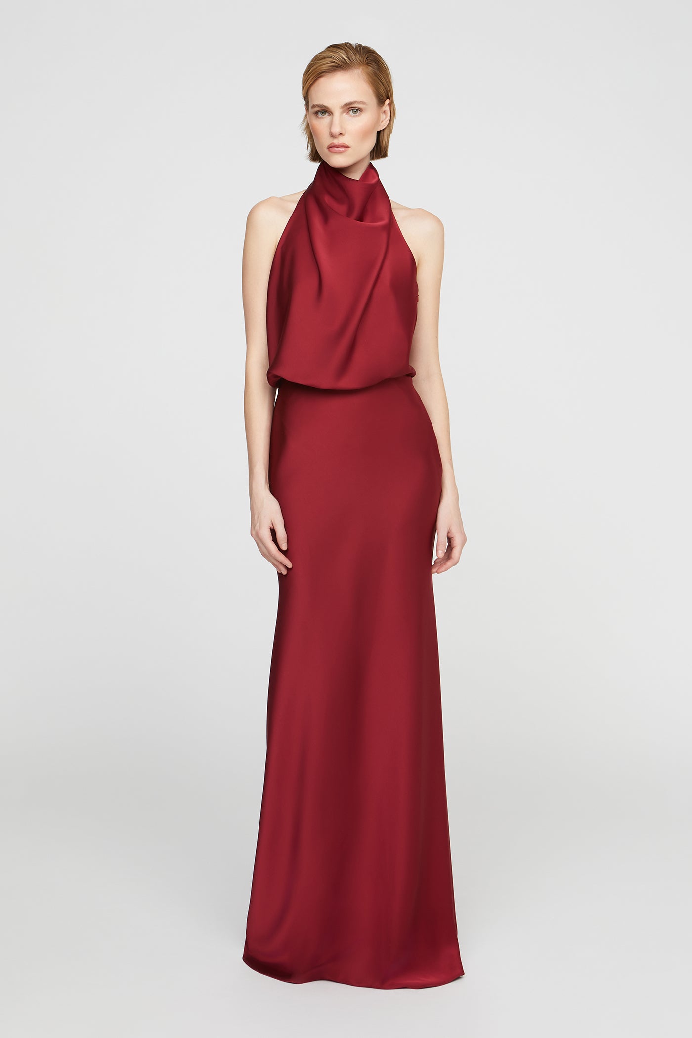 Satin Halter Gown