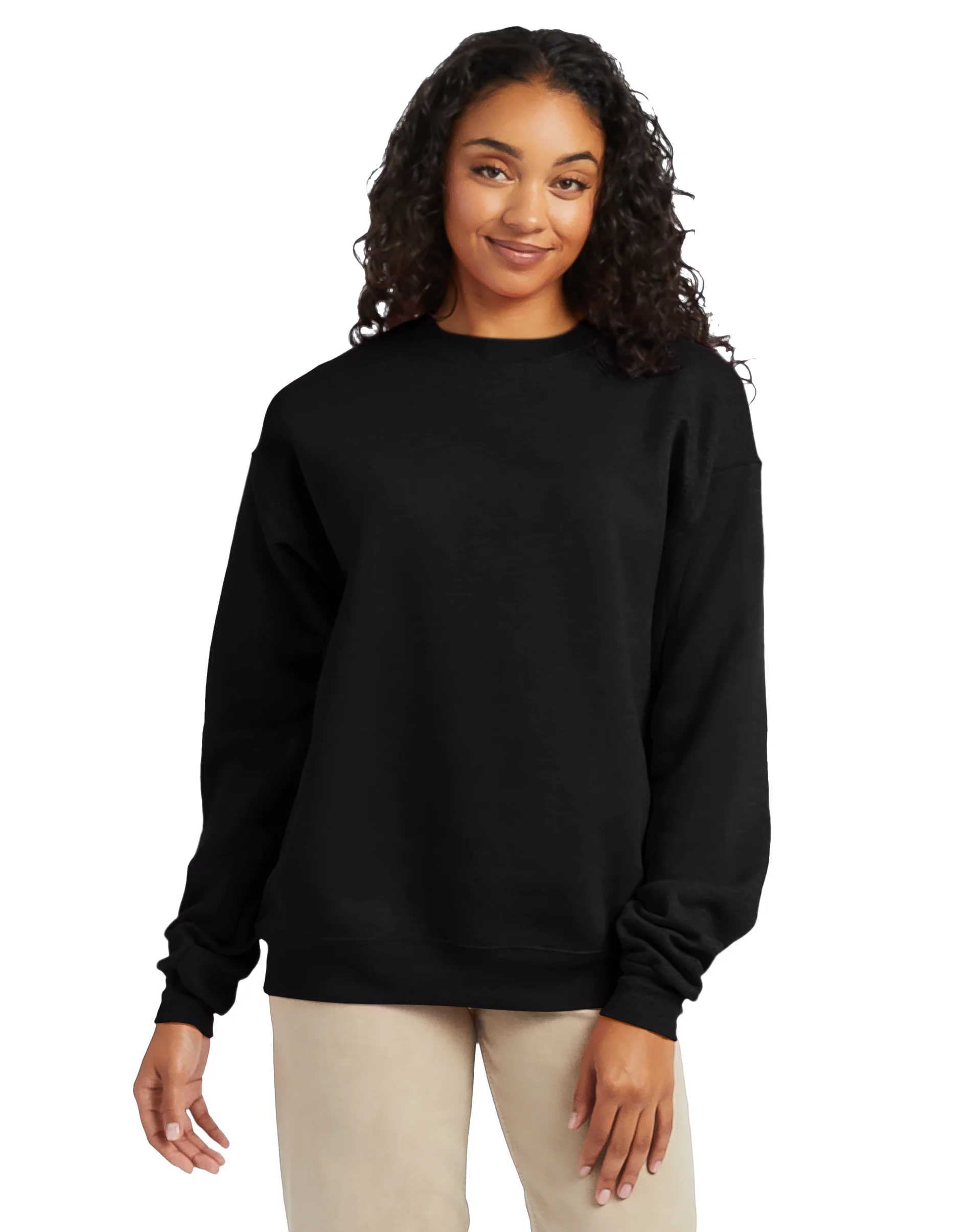 black crewneck view