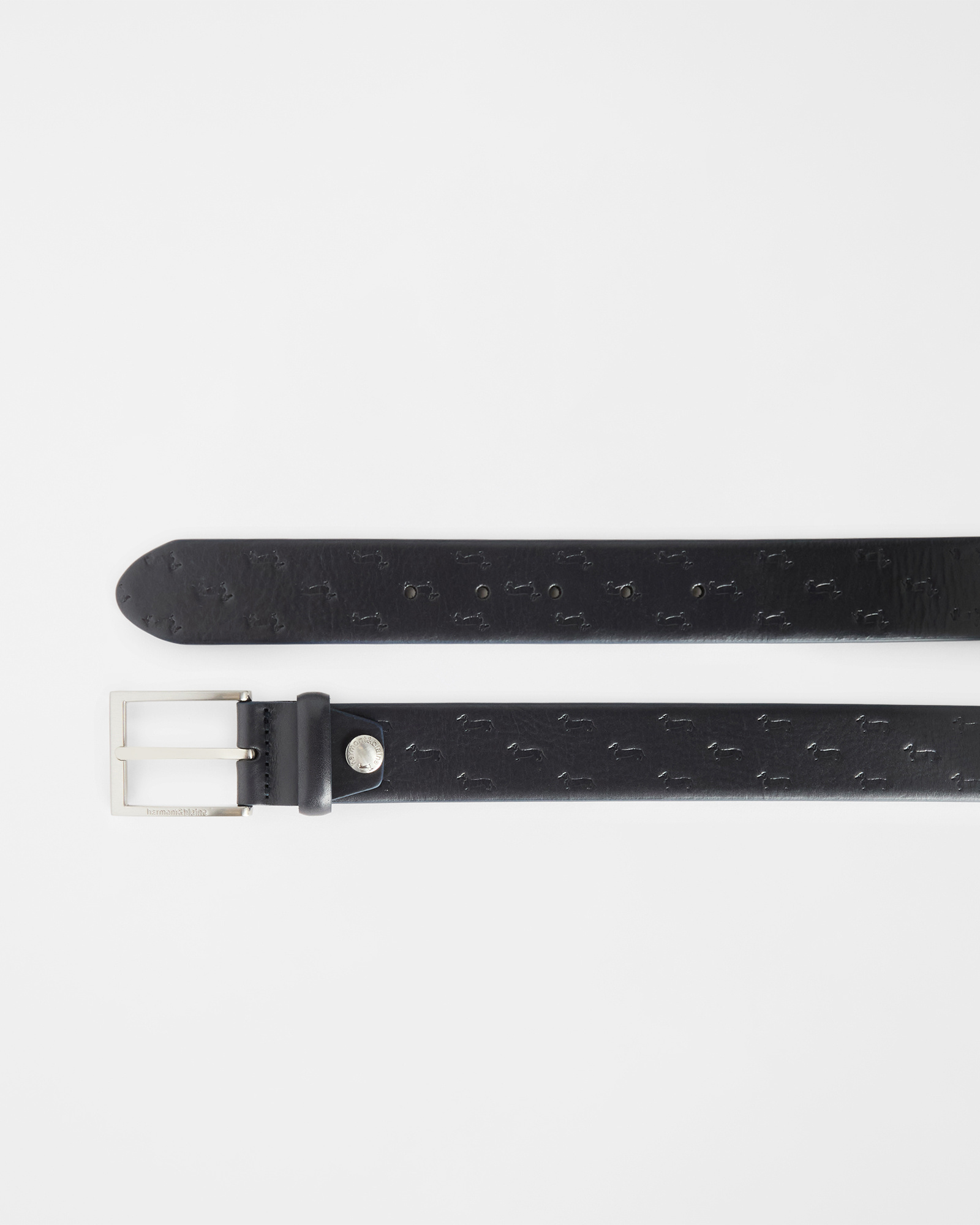 Alternate angle showing the dachshund belt silhouette