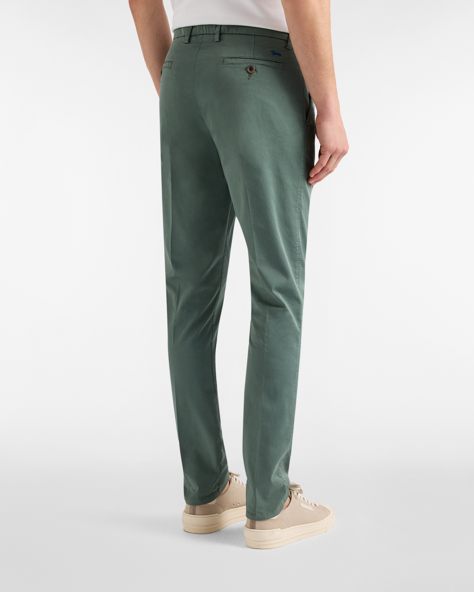 Alternate angle showing the chino silhouette